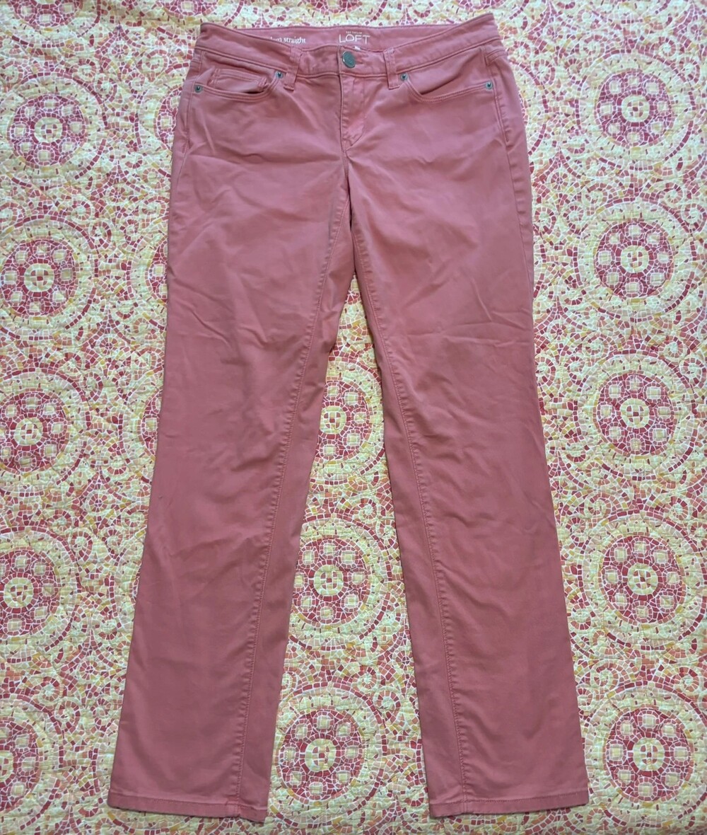 LOFT Modern Straight Pants Size 4 / 27 Dusty Rose Pink